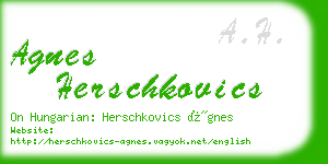 agnes herschkovics business card